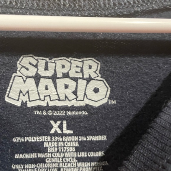 Super Mario sweater women’s XL blue with bowser, peach Luigi pullover - Picture 3 of 4